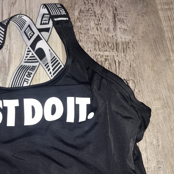 Nike Just do it black and white one piece bathing suit size M 10/12 yrs old kids - Picture 3 of 13